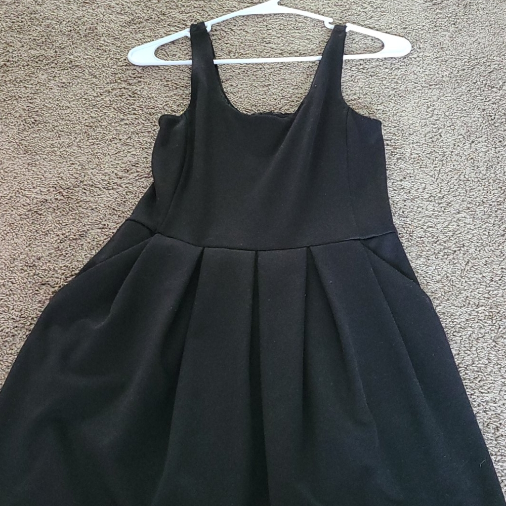 Black tank dress with pockets